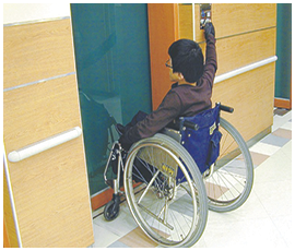 장애인 전용 자동문 시공 사진
