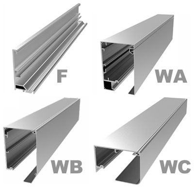 AL 주행 레일 4종: F, WA, WB, WC